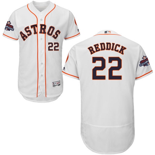 Astros #22 Josh Reddick White Flexbase Authentic Collection World Series Champions Stitched MLB Jersey